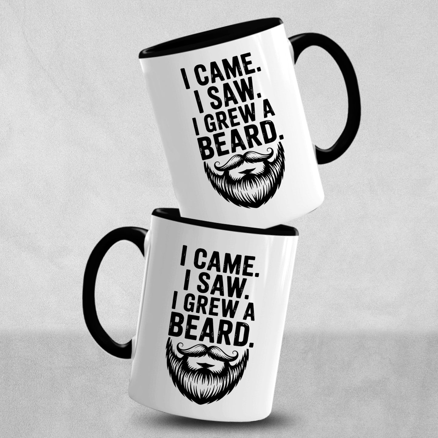 Gifts For Men - I Came I Saw I Grew A Beard - Mugs 2 Tone & White