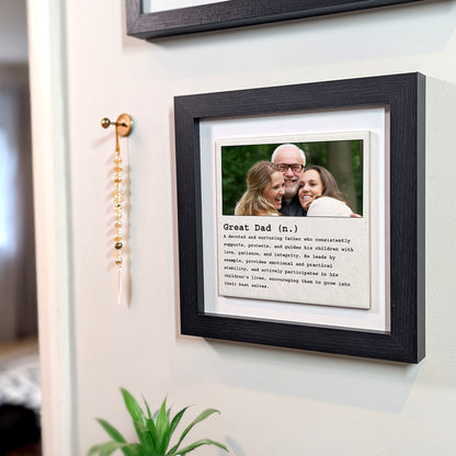 Gifts For Dad - Dictionary Definition Great Dad - Framed Ceramic Tile