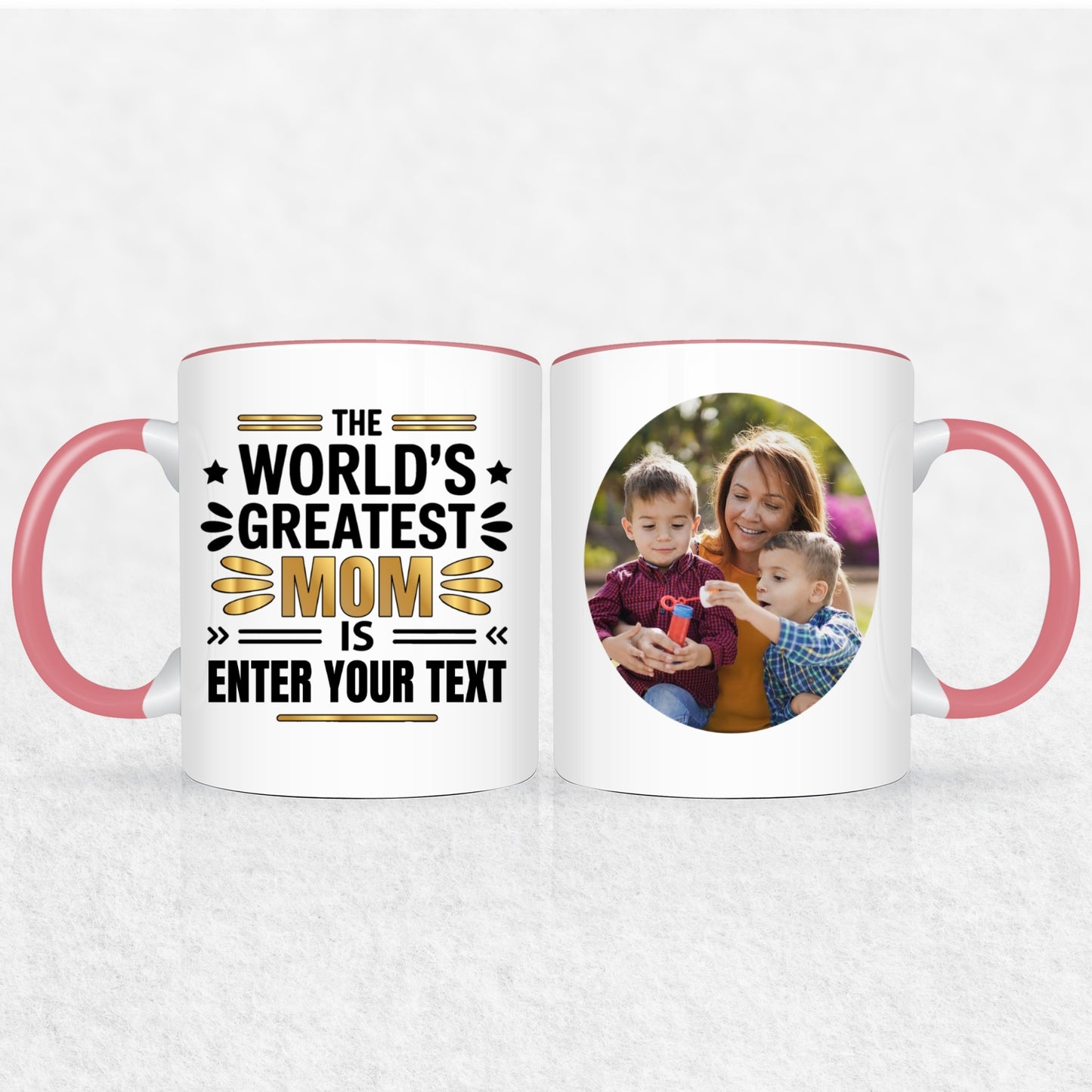 Gifts For Mom - The World's Greatest Mom Is - 2 Tone & White Mugs