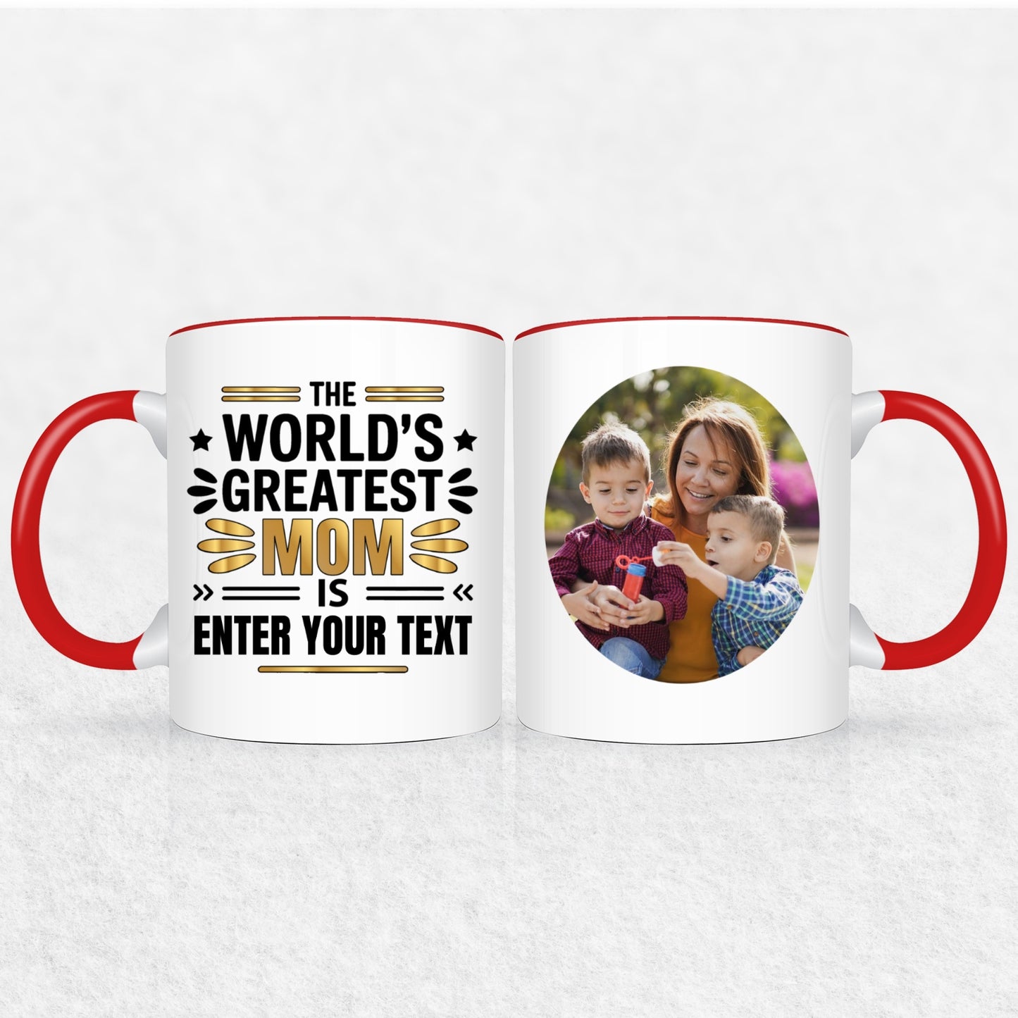 Gifts For Mom - The World's Greatest Mom Is - 2 Tone & White Mugs