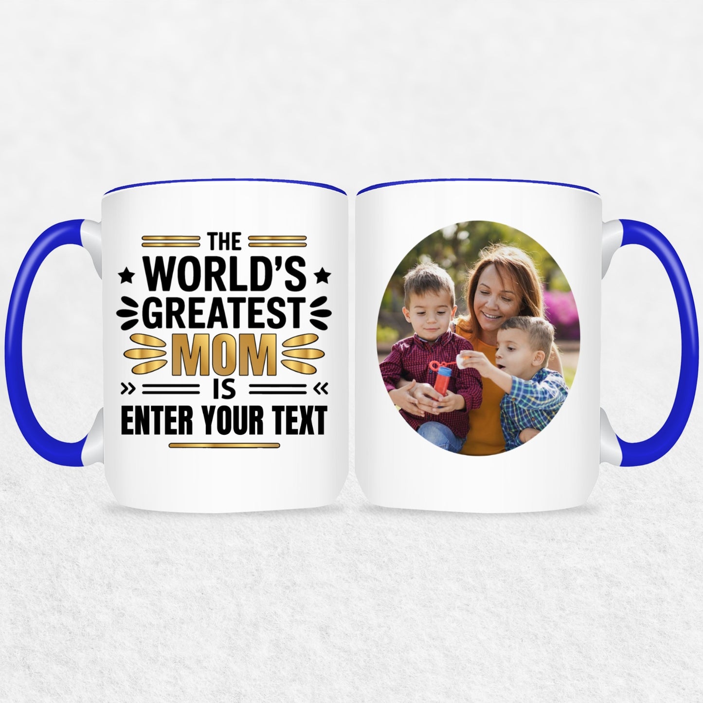 Gifts For Mom - The World's Greatest Mom Is - 2 Tone & White Mugs