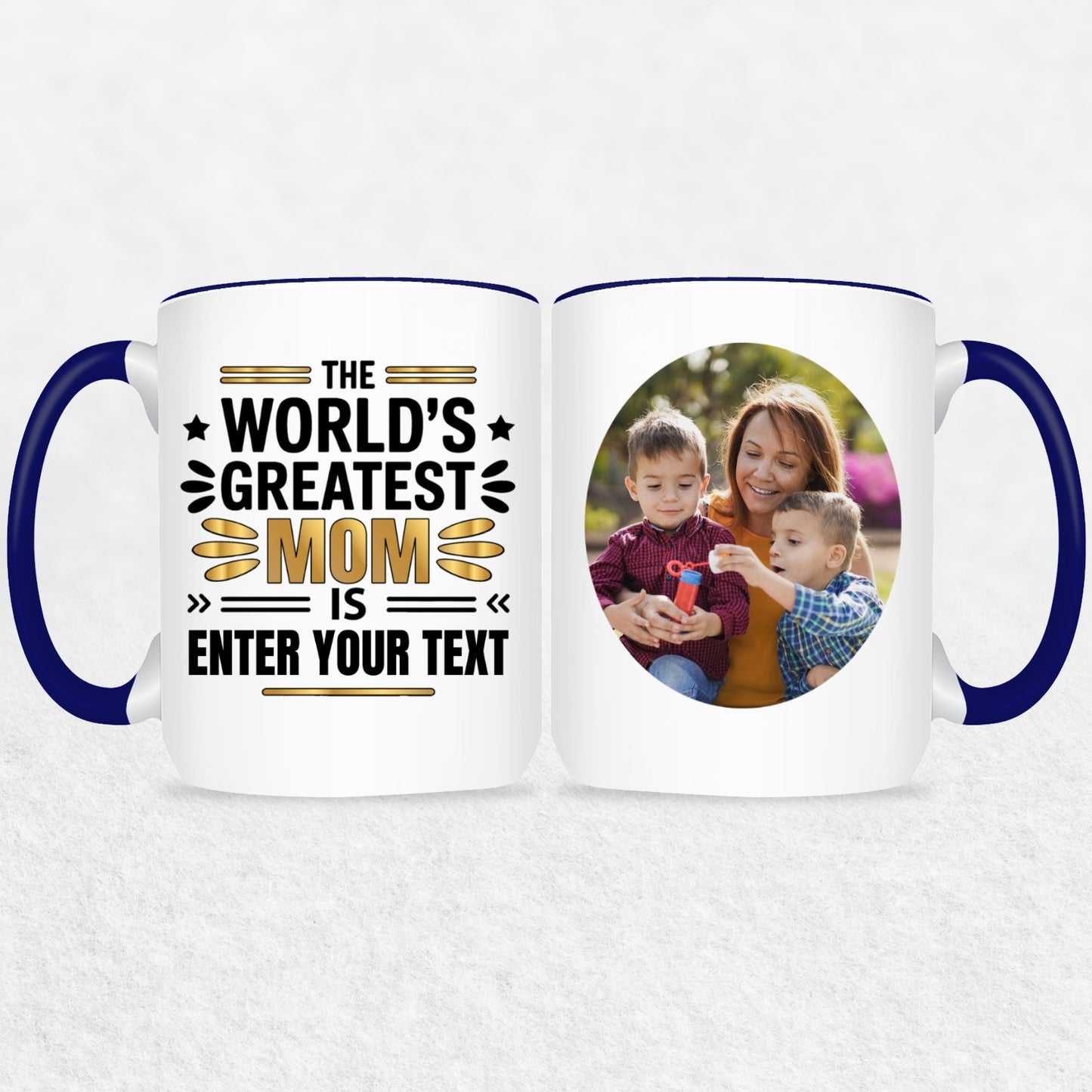 Gifts For Mom - The World's Greatest Mom Is - 2 Tone & White Mugs