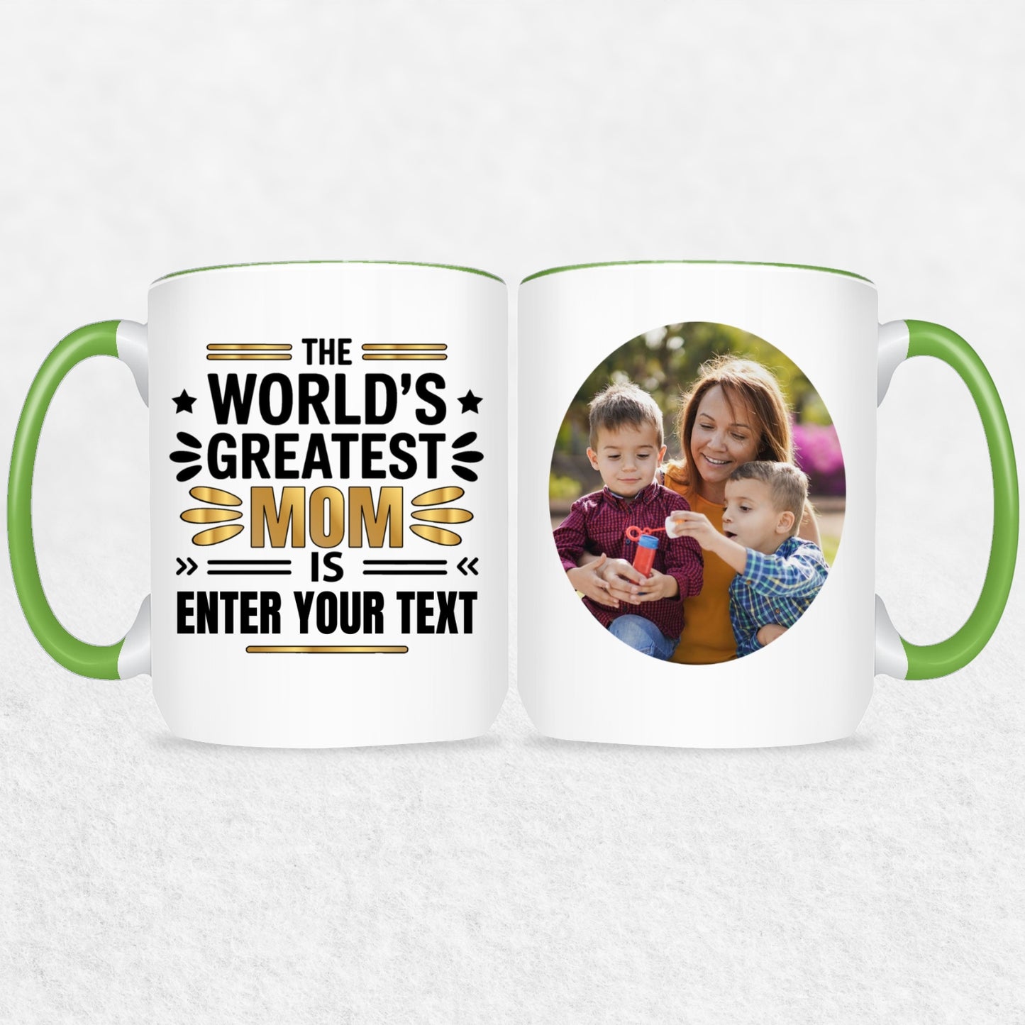 Gifts For Mom - The World's Greatest Mom Is - 2 Tone & White Mugs