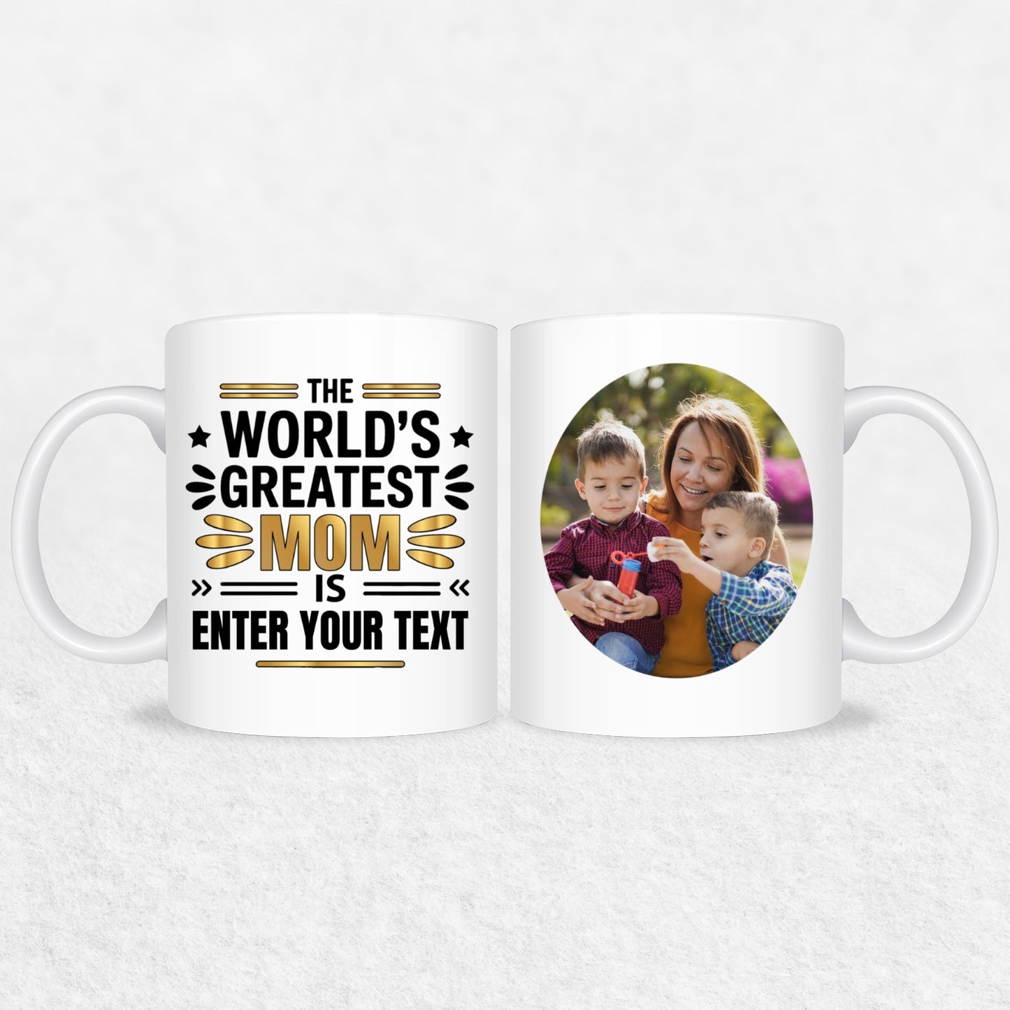 Gifts For Mom - The World's Greatest Mom Is - 2 Tone & White Mugs