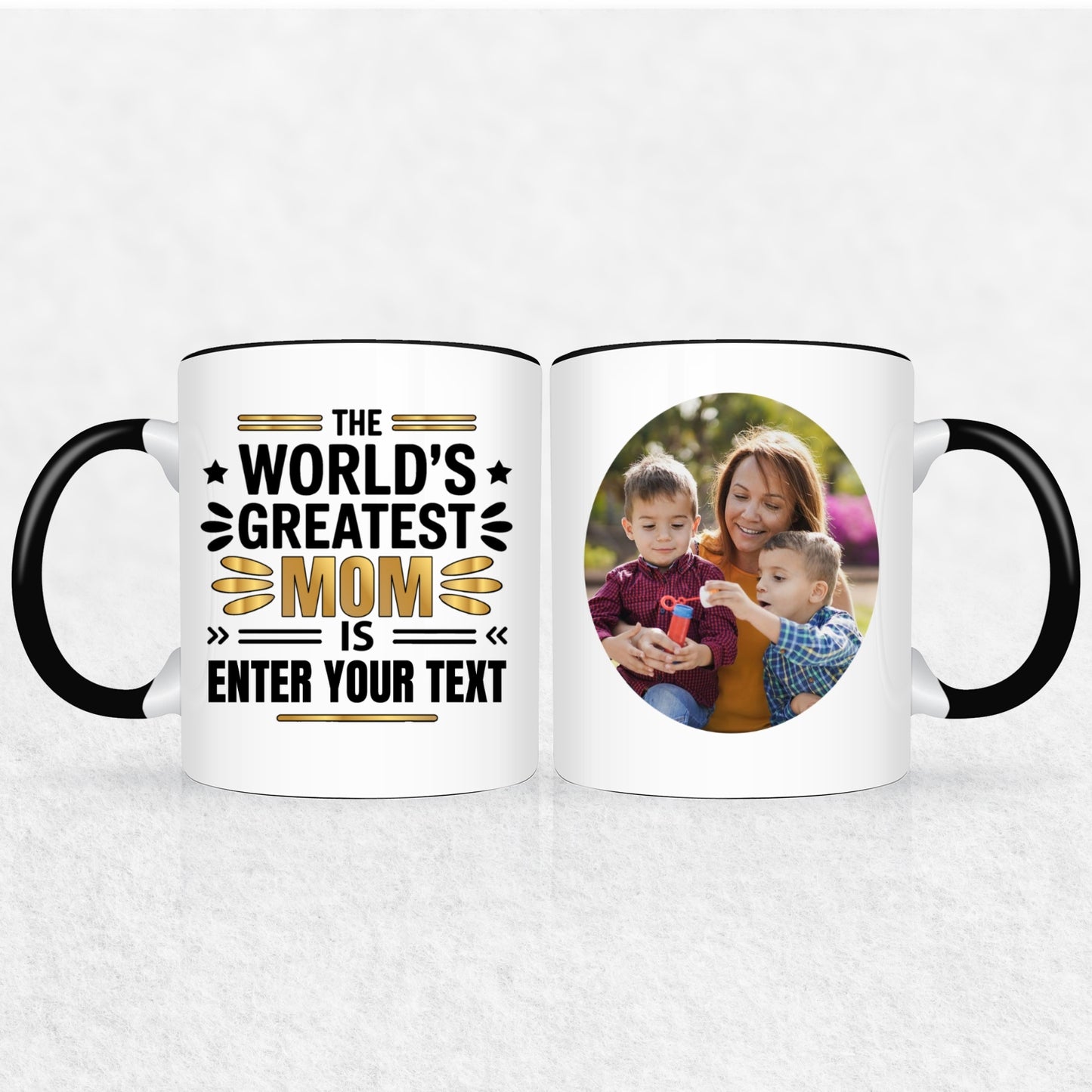 Gifts For Mom - The World's Greatest Mom Is - 2 Tone & White Mugs