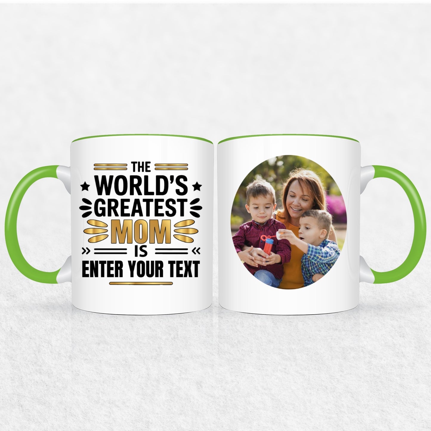Gifts For Mom - The World's Greatest Mom Is - 2 Tone & White Mugs