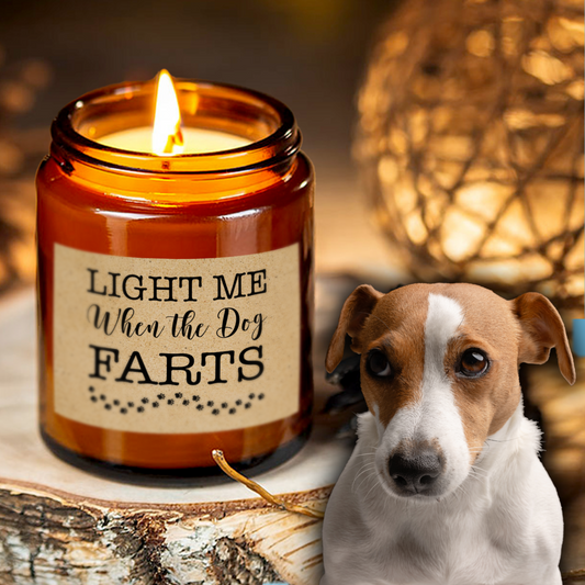 Gifts For Pets - Light Me When The Dog Farts - Candle Jar With Lid