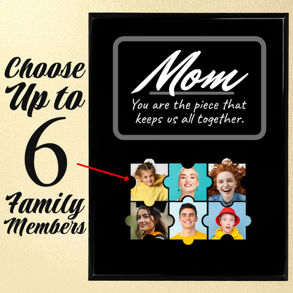 Gifts For Mom -Family Jigsaw Award - 3 to 6 People Options