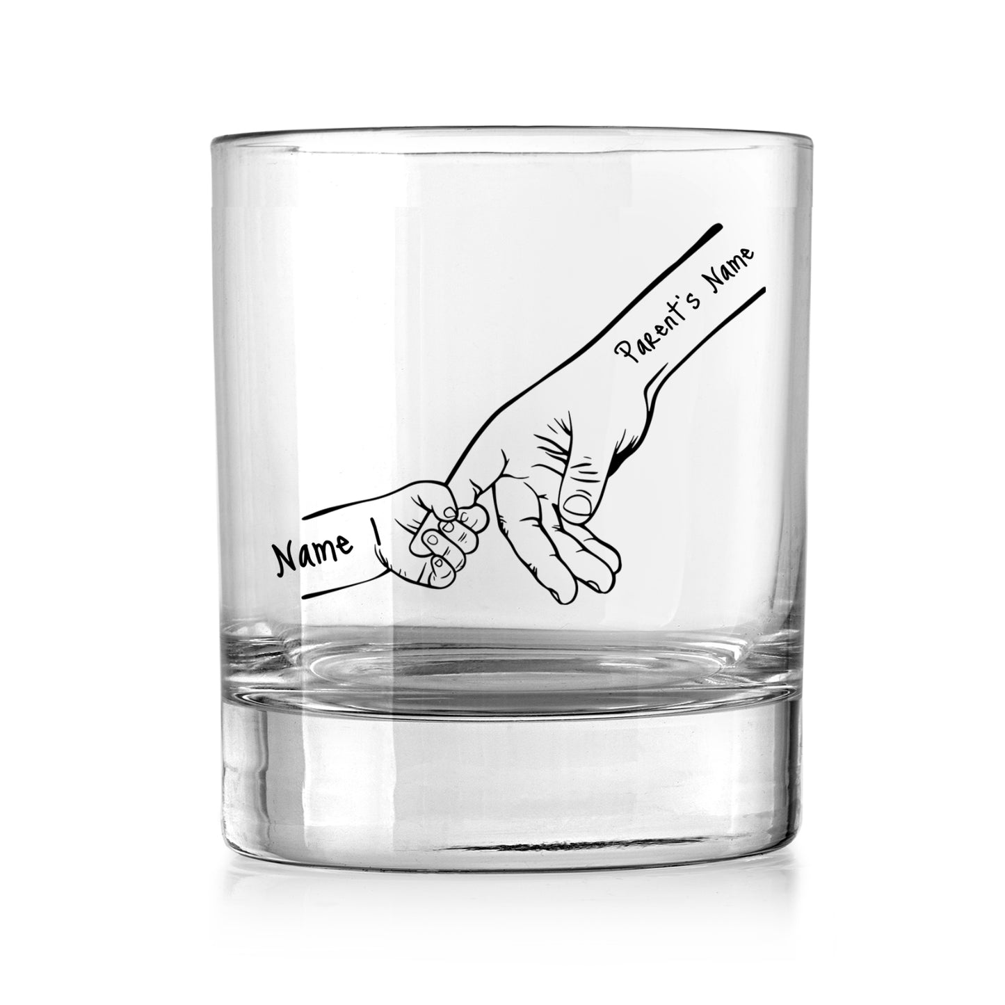 Gifts For Family - Family Hands Personalized Whiskey Glass
