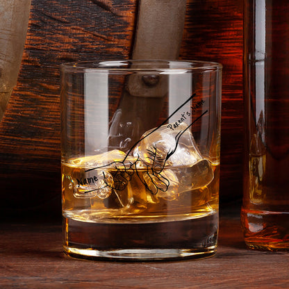 Gifts For Family - Family Hands Personalized Whiskey Glass