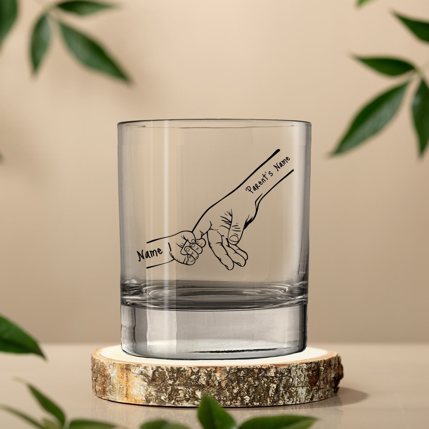 Gifts For Family - Family Hands Personalized Whiskey Glass