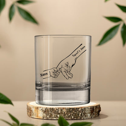 Gifts For Family - Family Hands Personalized Whiskey Glass