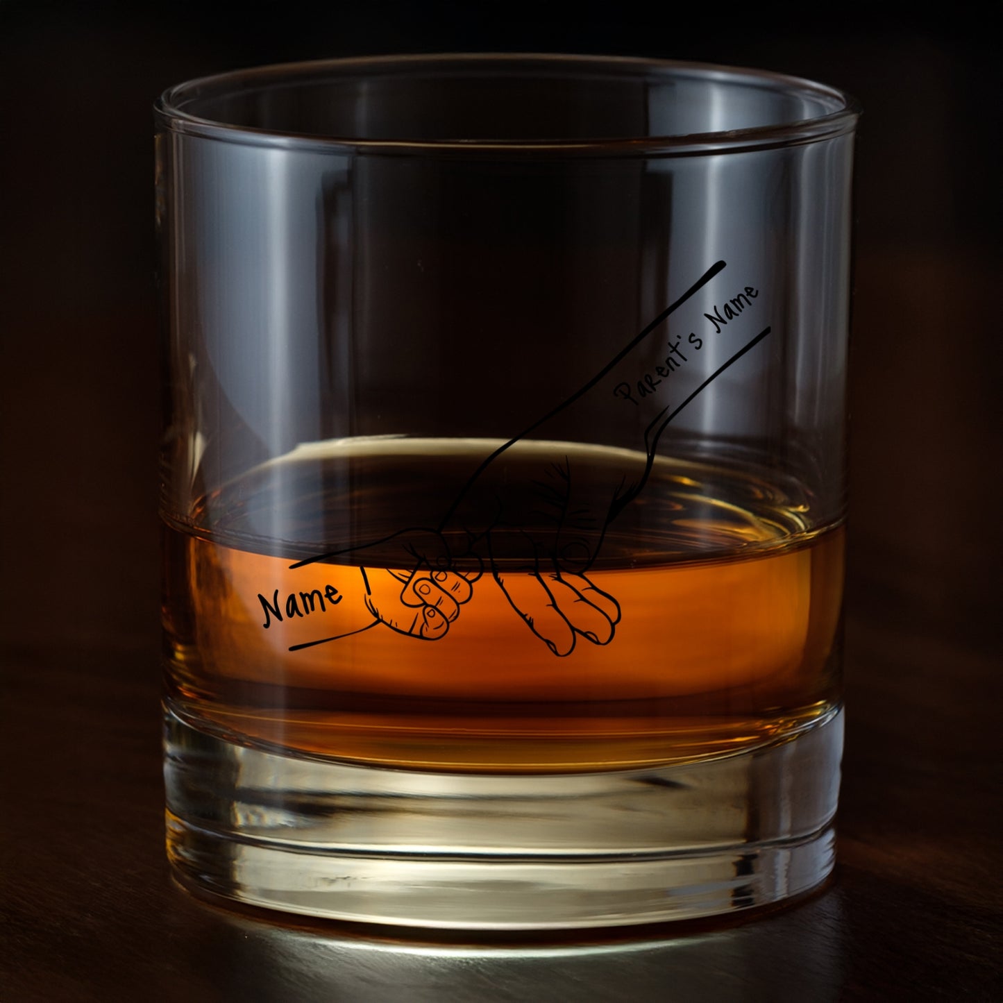 Gifts For Family - Family Hands Personalized Whiskey Glass