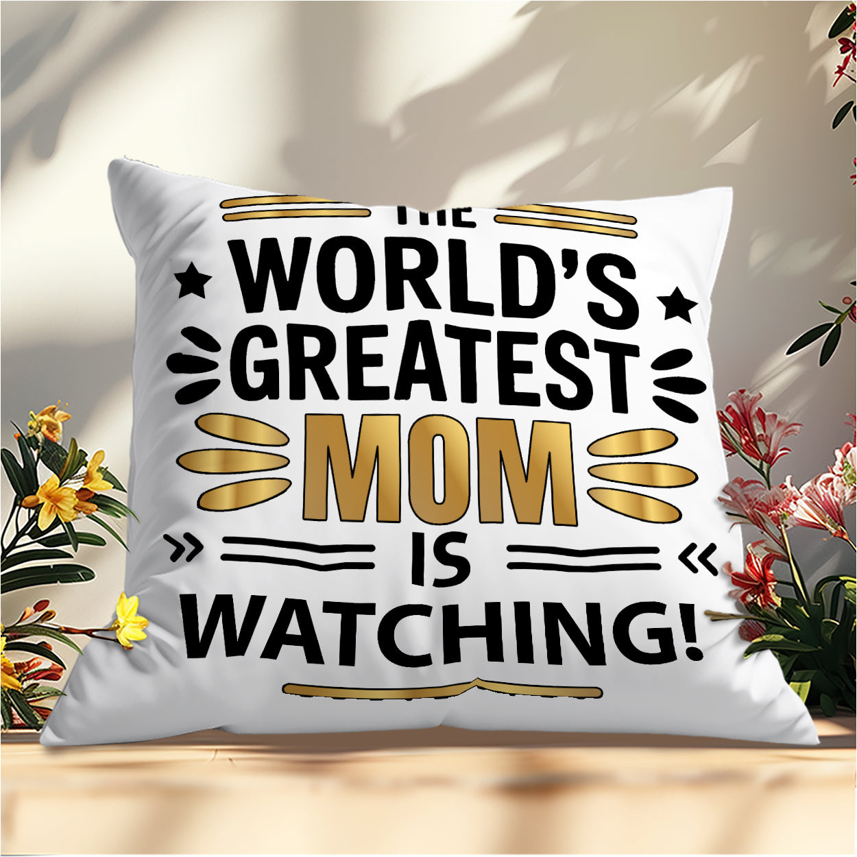 Gifts For Mom - The World's Greatest Mum Is - Throw Pillows