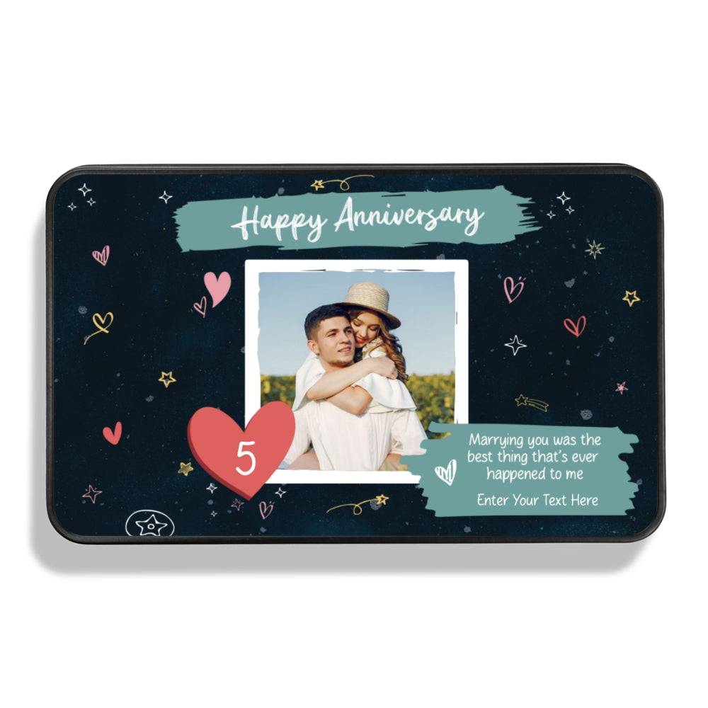 Wedding Anniversary Gift - Keepsake Tin of 12 Handmade Chocolates