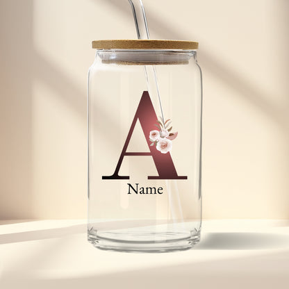 Personalized Glass Tumbler Gift For Her Add Monogram & Name - 4 Styles