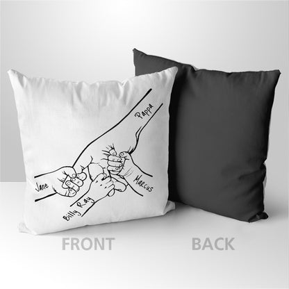 Gifts For Family - Personalized Family Hands Throw Pillows
