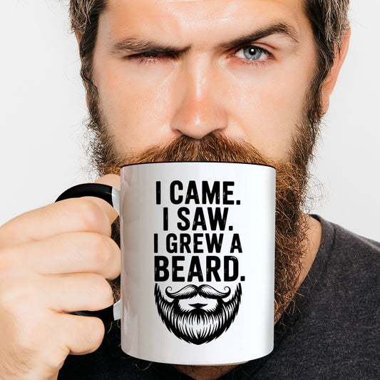 Gifts For Men - I Came I Saw I Grew A Beard - Mugs 2 Tone & White