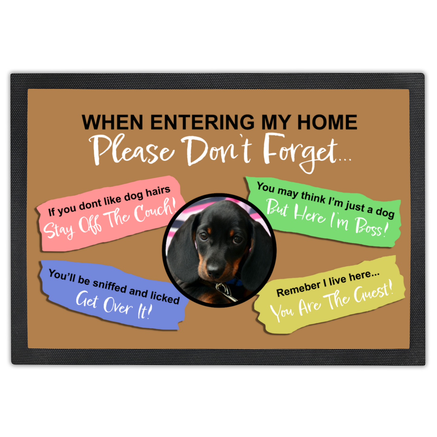 Please Don't Forget  - Personalized Doormat  With Photo Upload