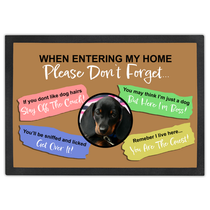 Please Don't Forget  - Personalized Doormat  With Photo Upload