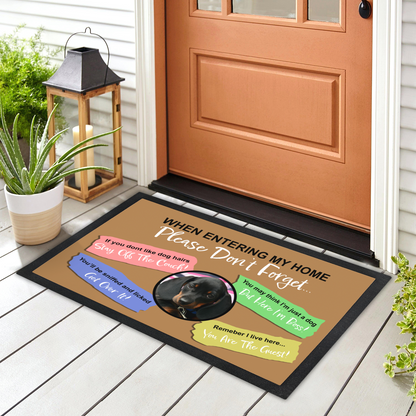 Please Don't Forget  - Personalized Doormat  With Photo Upload