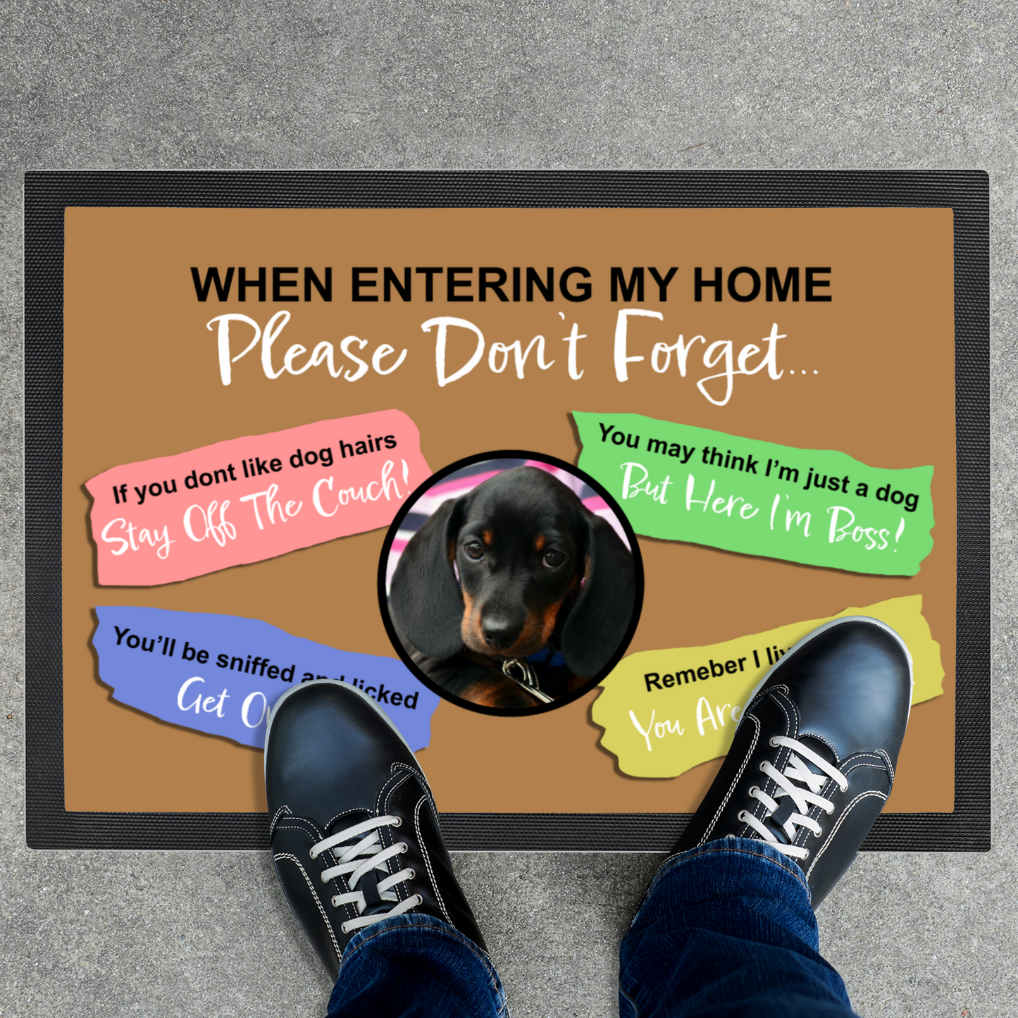 Please Don't Forget  - Personalized Doormat  With Photo Upload