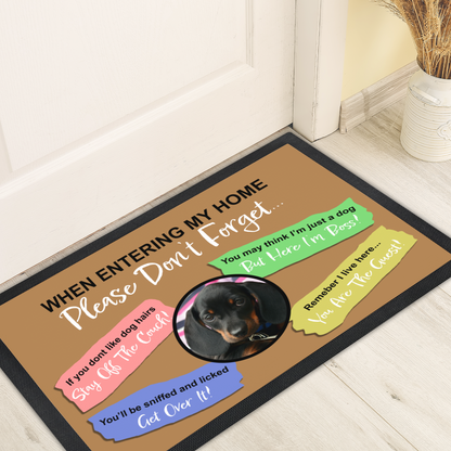 Please Don't Forget  - Personalized Doormat  With Photo Upload