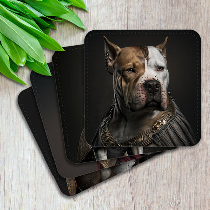 Pitbull Warriors - Set Of 4 Unique High Quality Coasters